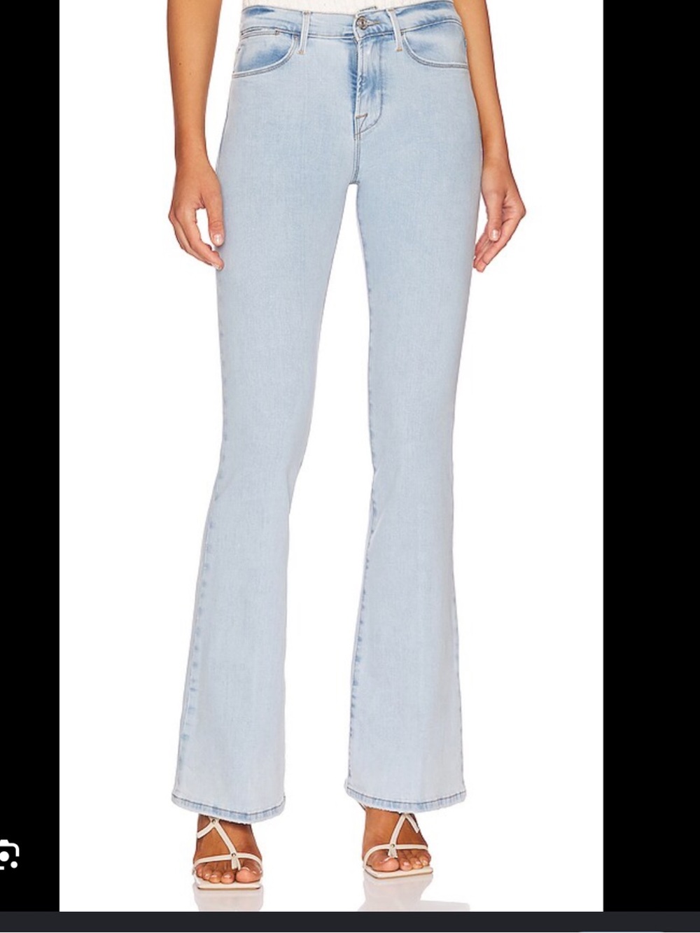 Frame Le High Flare Size 27 Light Wash Color Atwood
